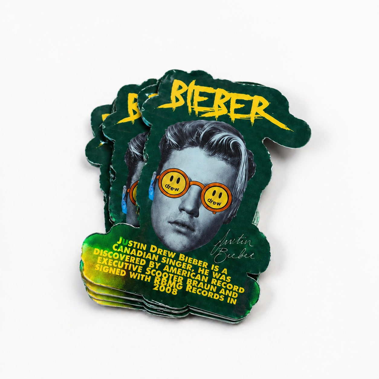 Justin Bieber Holographic Waterproof Sticker