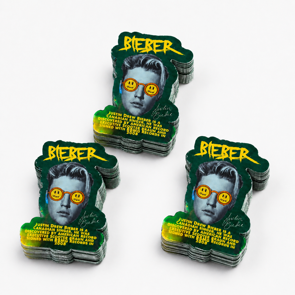 Justin Bieber Holographic Waterproof Sticker