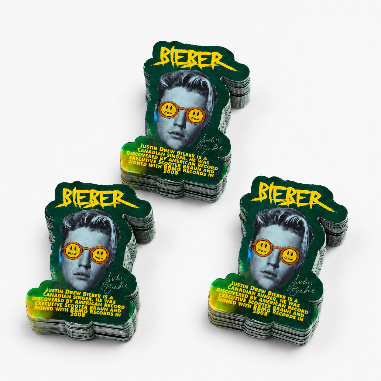 Justin Bieber Holographic Waterproof Sticker