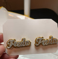 Custom Silver and Gold Stud Earrings