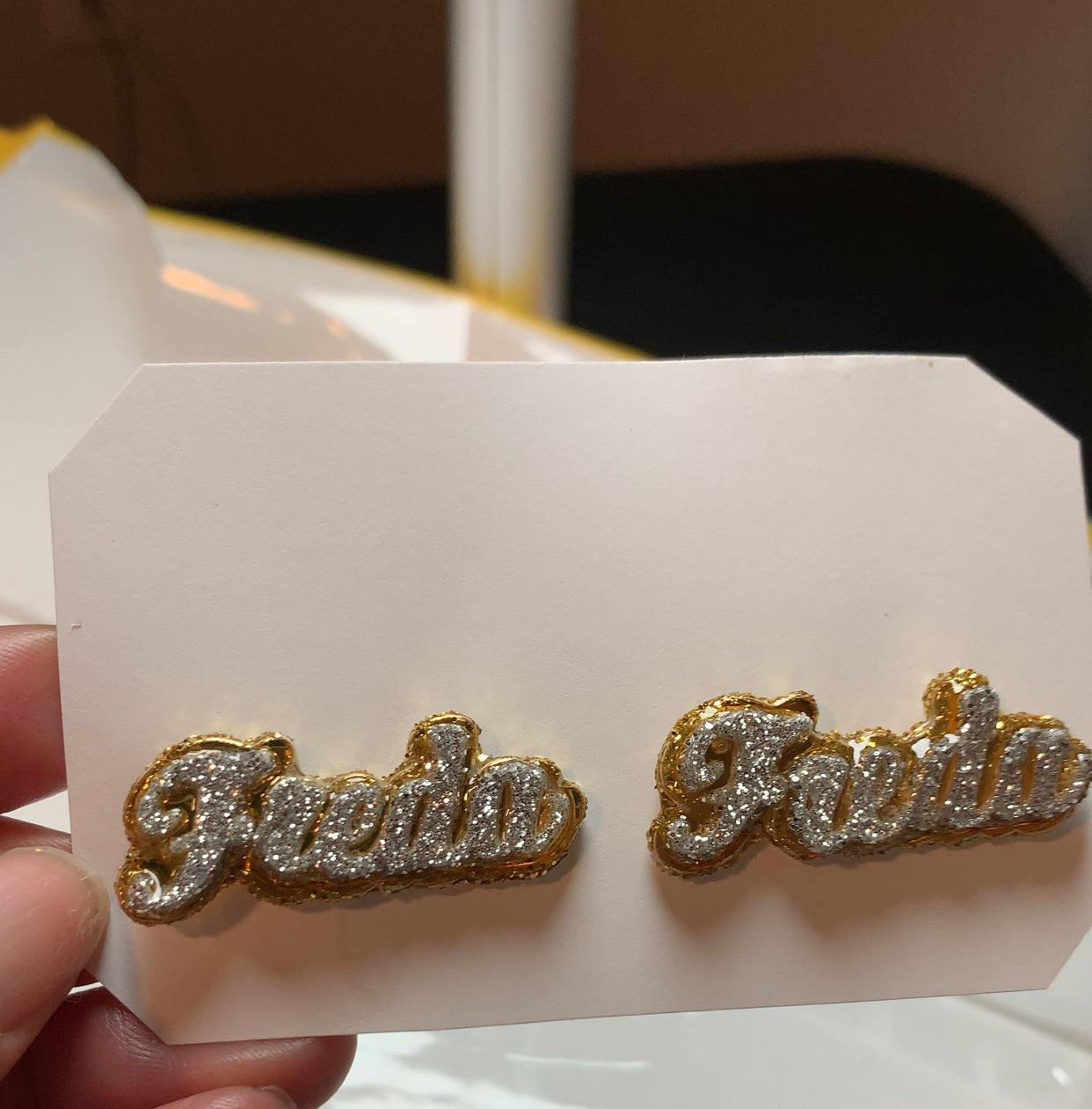 Custom Silver and Gold Stud Earrings